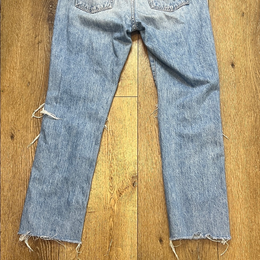 SLVRLAKE Hero Distressed Raw Hem Jeans in Long Time Coming Size 28 - Picture 7 of 10